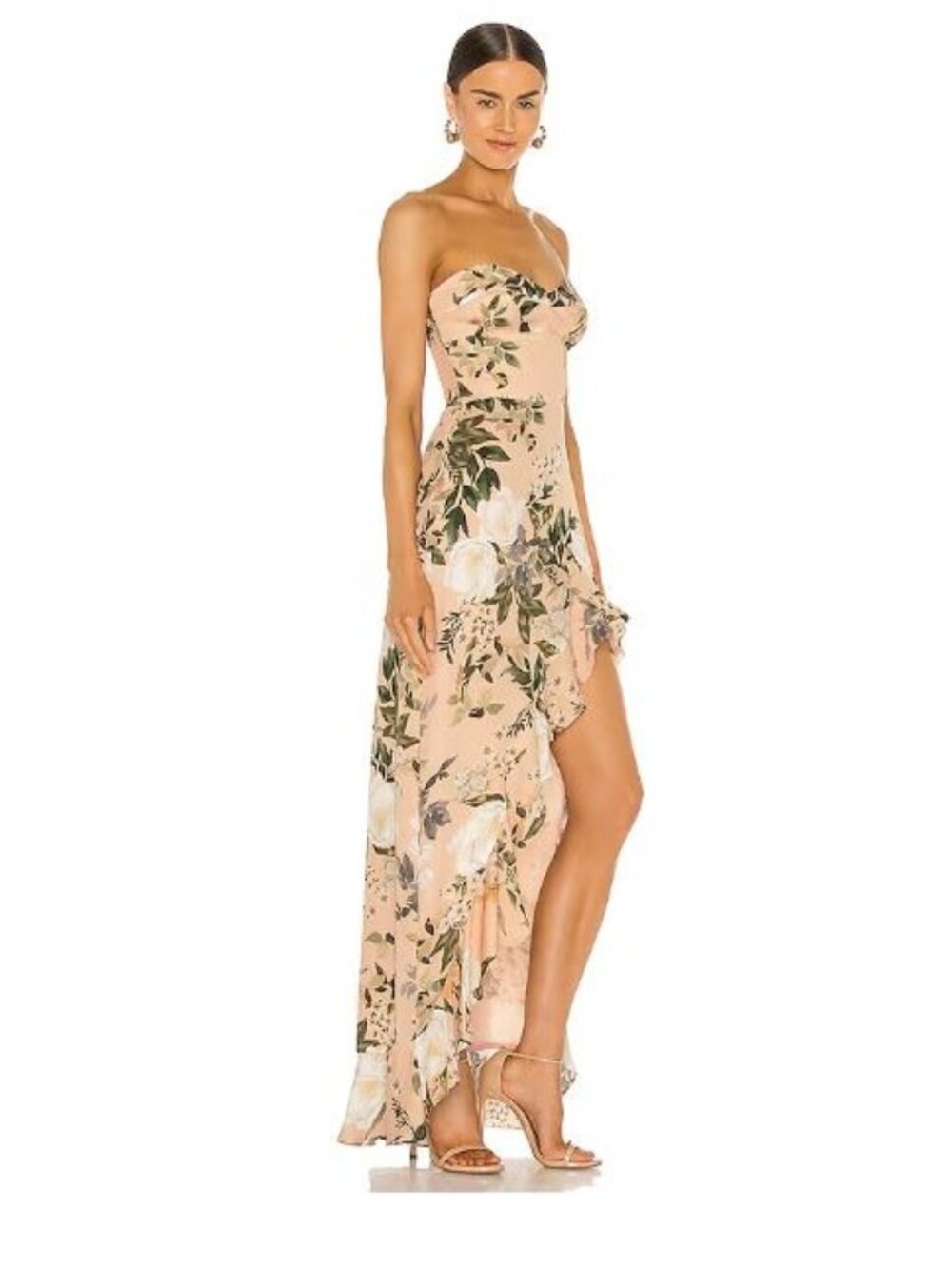New Amanda Uprichard x Revolve Eden Strapless Bustier Maxi Gown Dress XS - Picture 2 of 9